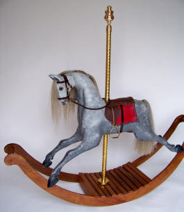 Dapple Grey Carousel Rocking Horse