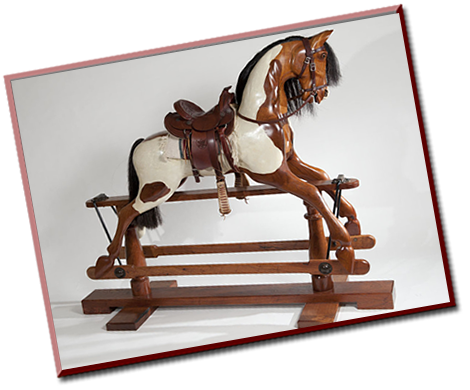 wooden glider rocking horse